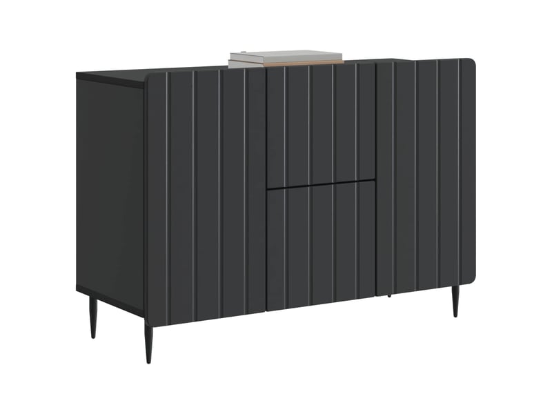  Buffet - bahut - meuble de rangement avec tiroir noir 89 x 34,5 x 62 cm bois d'ingénierie  - Conforama C
