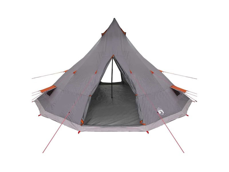 Tente tipi, tente de camping avec toit gris et orange 560x560x300 cm taffetas - Conforama D