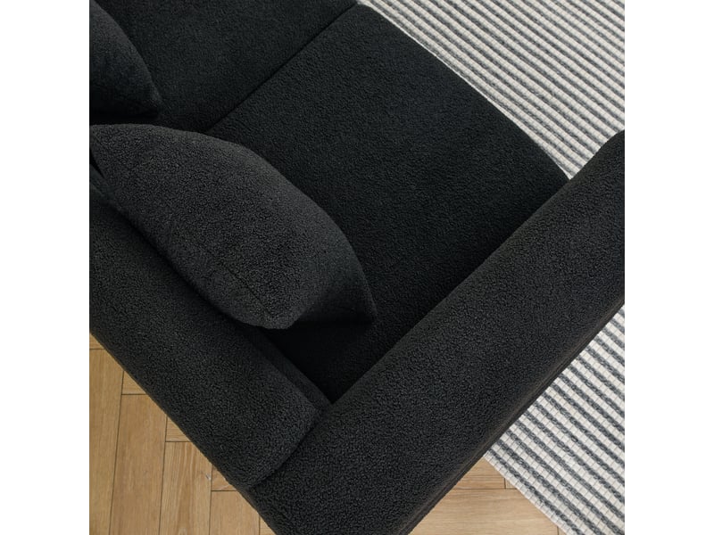  Canapé moderne - un ensemble de canapés modernes, doux et en forme de nuage, 205.7 x 81 x 71 cm, noir, réf. W3349s00154  - Conforama E
