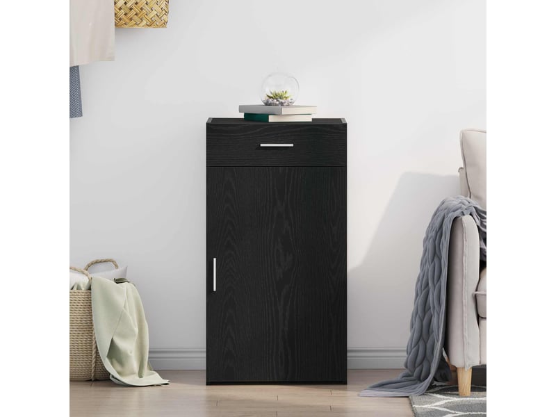  Buffet - bahut - meuble de rangement chêne noir 50 x 42,5 x 93 cm  - Conforama D
