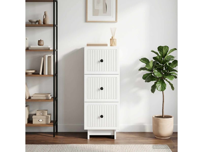  Armoire de rangement bureau, armoire à tiroirs blanc brillant 33 x 34,5 x 90 cm shl2969  - Conforama D