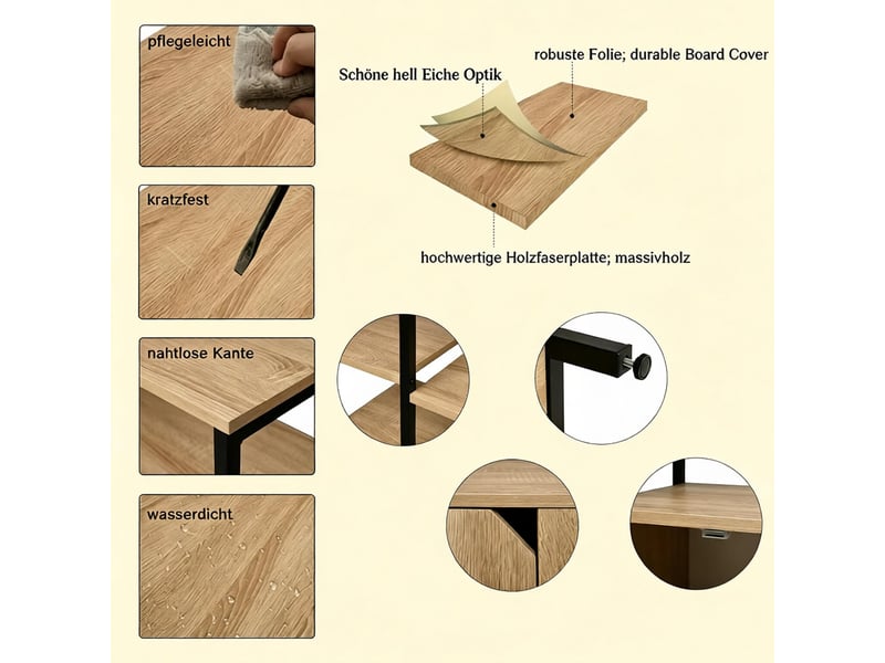  Bibliothèque avec étagères et tiroir mdf coloris chêne clair 80 x 35 x 97 cm T5828P540382 - Conforama D