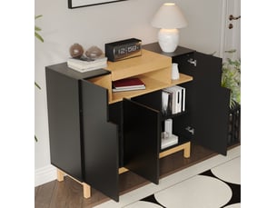 Buffet 3 porte(s)   <strong>DESVIAE</strong> <strong></strong> - 120.5 cm coloris noir 