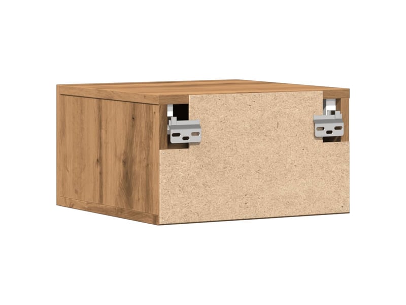  Table de chevet - cabinet de chevet - table de nuit murale chêne artisanal 35x35x20 cm  - Conforama E