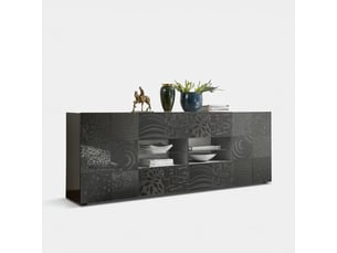 Buffet 2 porte(s) 4 tiroir(s) AHD AMAZING HOME DESIGN  coloris gris