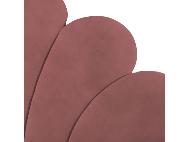  Lit coffre enfant 140x200 cm, espace de rangement, tête de lit réglable, sommier, velours rose, sans matelas  - Conforama E