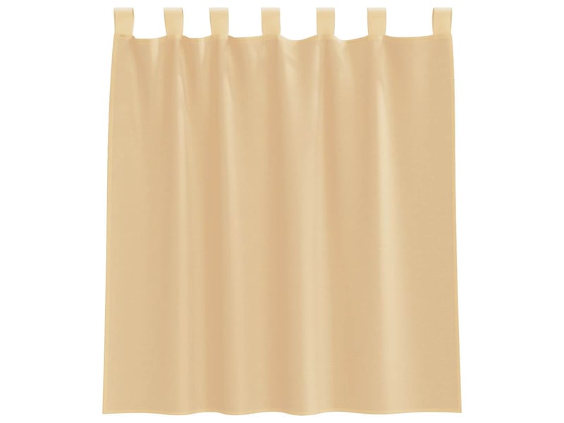  Lot de 2 rideaux en voile, voilages avec passe-tringles sable cf44491  - Conforama D