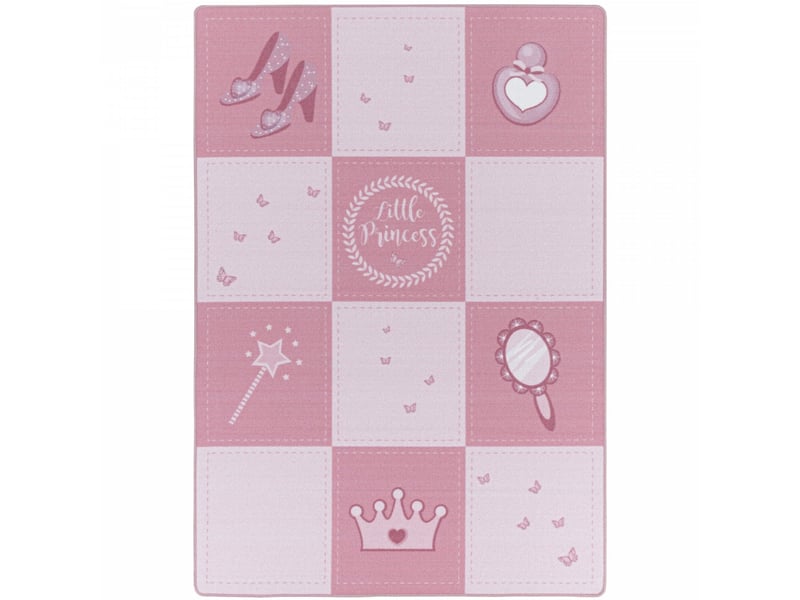 Patchwork - tapis enfant lavable rose 100 x 150 cm PLAY1001502905PINK - Conforama A