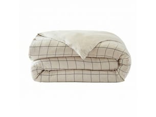 Housse de couette reversible 140x200 cm gaze de coton terra harmonie naturel