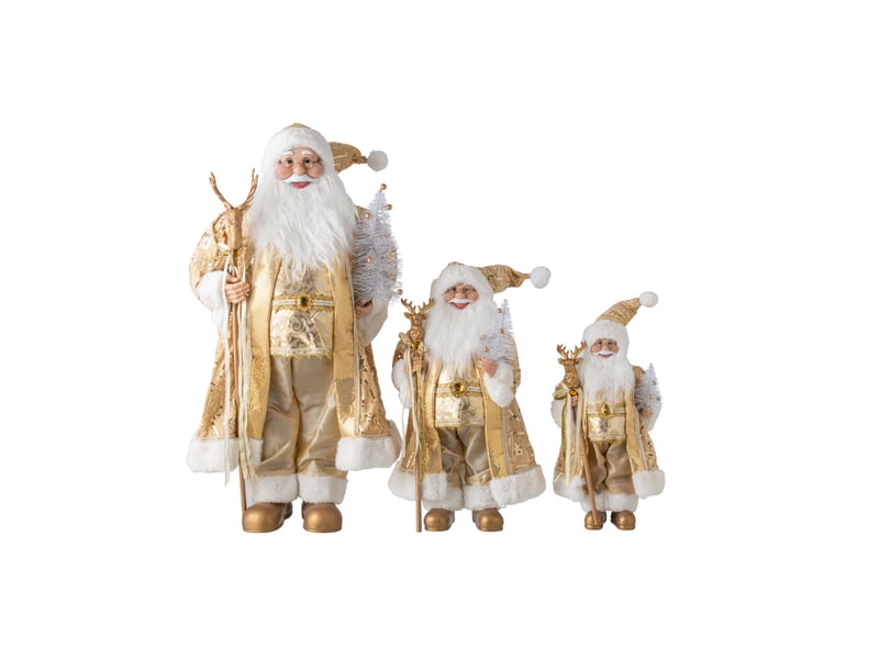  Père noël déco cyriaque 45cm doré  - Conforama C