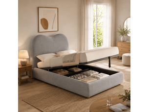 Lit coffre 90x200 cm <strong>MODENUIT </strong>  <strong></strong> coloris gris