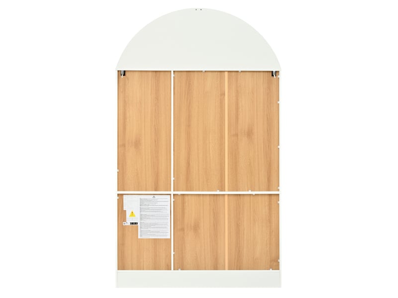  Buffet vitrine,110x40x185 cm,avec rangement,mdf et panneaux de particules,blanc  - Conforama E
