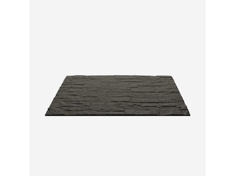 Panneau mural 3d effet pierre en polyuréthane 12 pièces 120x60 cm - noir - Conforama E