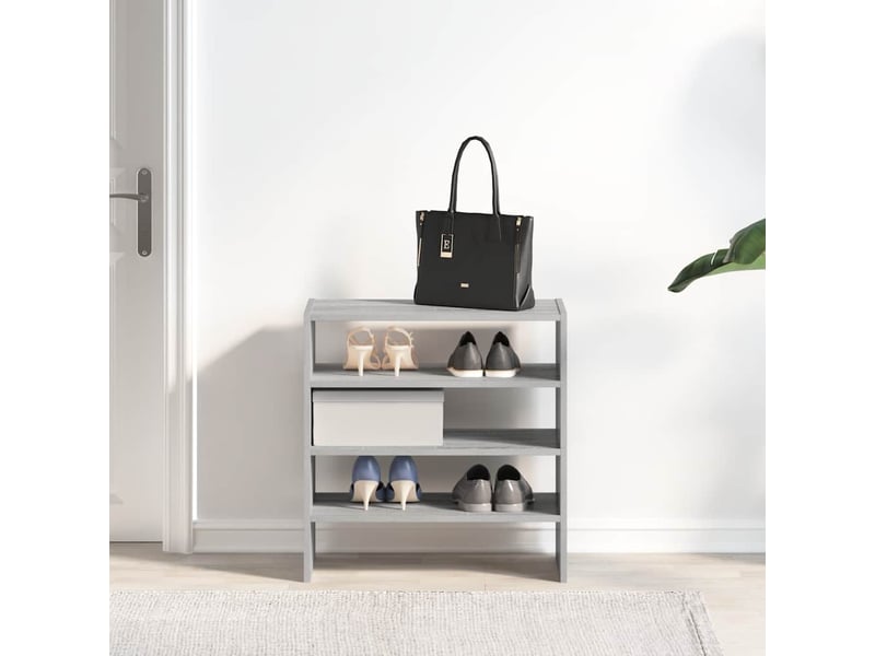  Étagères à chaussures 2 pcs empilable sonoma gris 60x30x30,5 cm  - Conforama C
