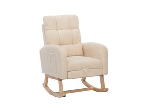 Fauteuil fixe HAVRYA Velours beige vendu A l'unité