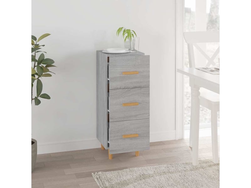  Buffet - bahut - meuble de rangement sonoma gris 34,5x34x90 cm bois d'ingénierie  - Conforama C