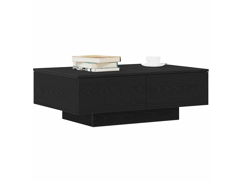  Table basse - table de salon - table à thé chêne noir 90 x 60 x 31 cm bois d'ingénierie  - Conforama C
