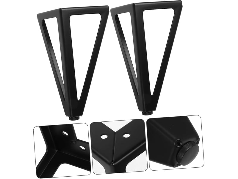  Meuble métal noirs de table basse canapé de rechange robustes et stables pour meubles  - Conforama E