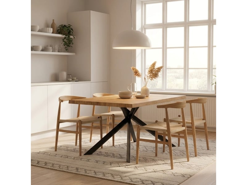  Table extensible en chêne plaqué 160240x90 blake - chêne  - Conforama B