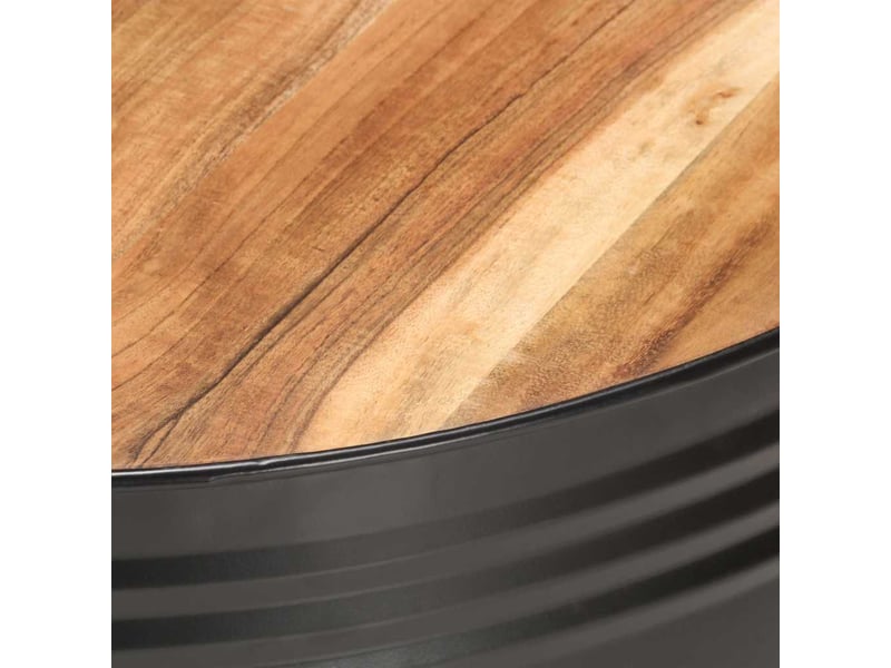  Table basse - table de salon - table à thé noir 68x68x36 cm bois d'acacia massif  - Conforama D