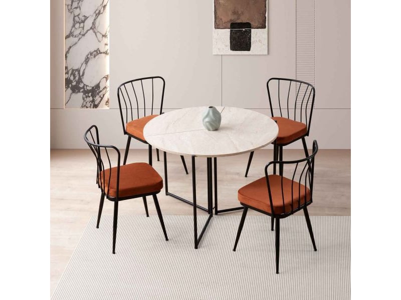  Table de repas ronde pliante yaprak  - Conforama B