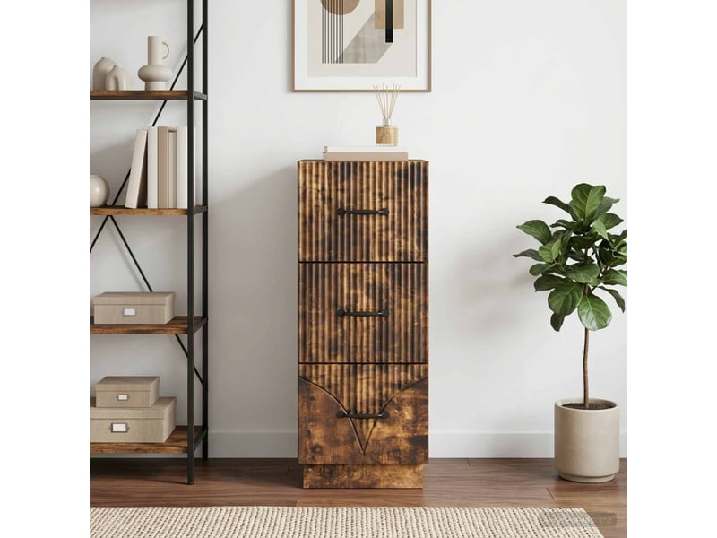 Armoire de rangement bureau, armoire à tiroirs 33 x 34.5 x 87 cm bois d'ingénierie shl6583 - Conforama B
