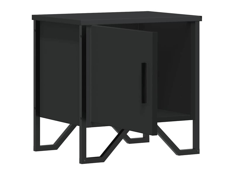  Lot de 2 tables de chevet - cabinet de chevet - table de nuit noir 40 x 30 x 40 cm aggloméré  - Conforama E