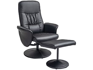 Fauteuil relax manuel pivotant SOGEU Simili noir vendu Par paire