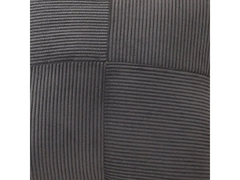  Coussin carré en tissu côtelé gris 45x45 cm  - Conforama E
