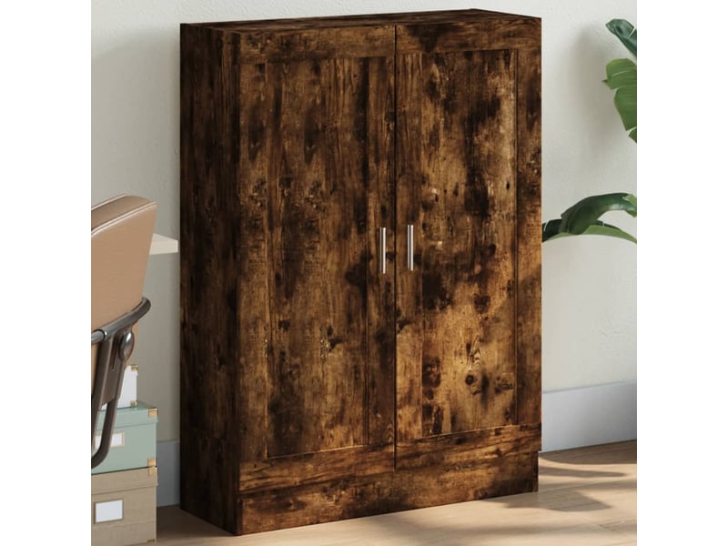  Bibliothèque, étagère de rangement chêne fumé 82,5x30,5x115 cm bois d'ingénierie  - Conforama B