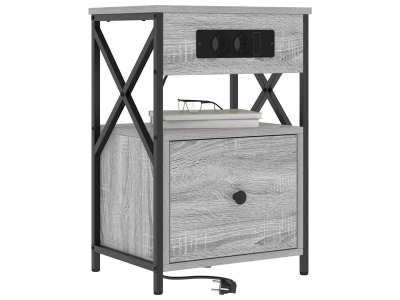 Table de chevet - cabinet de chevet - table de nuit 2 pc gris sonoma 40 x 31 x 60 cm - Conforama B