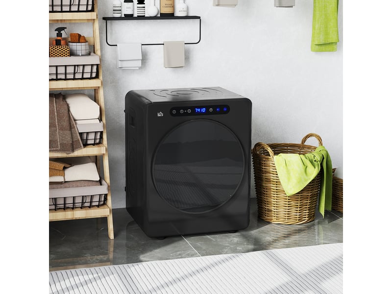  Séchoir linge portable - 1000w 4kg - timer - 6 modes - installation murale ou à poser - noir  - Conforama E