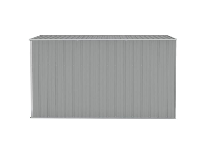  Abri de jardin mural gris 118x288x178 cm acier galvanisé  - Conforama D