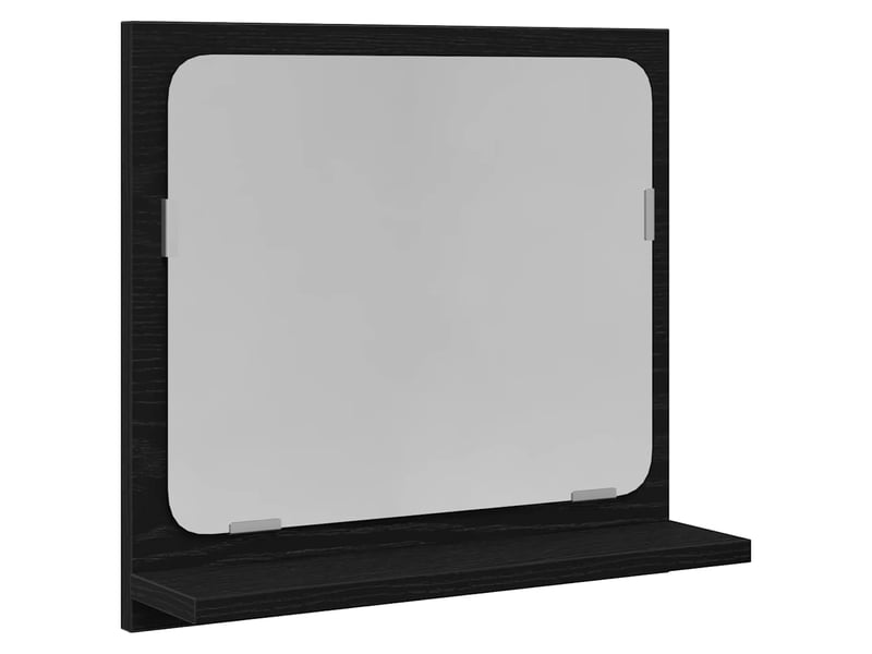  Miroir de salle de bain, miroir de toilette en chêne noir 40 x 10,5 x 37 cm bois d'ingénierie cf62543  - Conforama A
