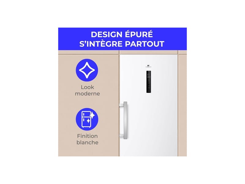 Congelateur vertical 329 l total no frost classe d blanc CECUF300NFWD - Conforama C