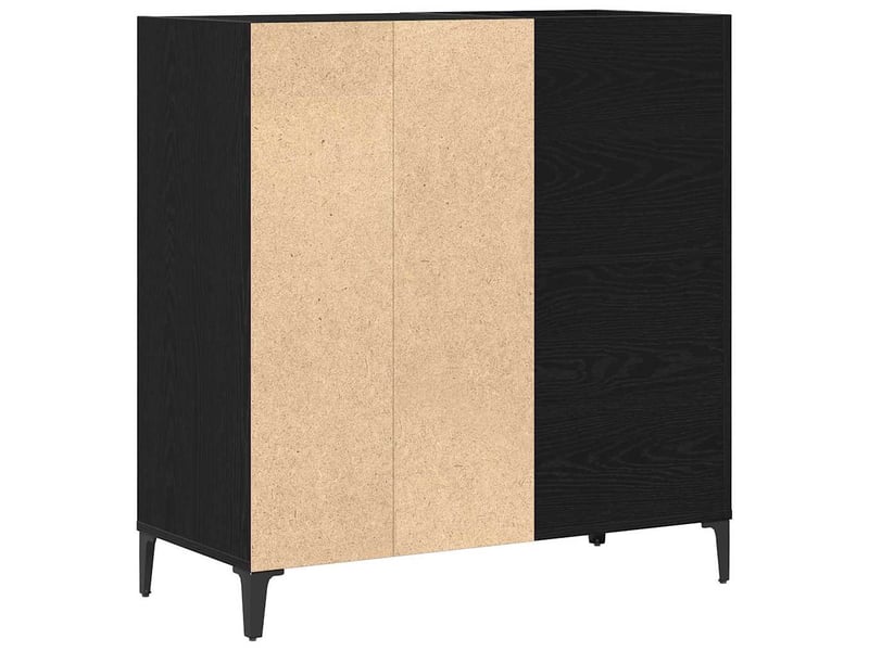  Meuble à vinyles, armoire à disques chêne noir 84,5x38x89 cm bois d'ingénierie shl22925  - Conforama D