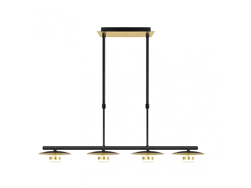  Fabrilamp ciudad del cabo, lampe, moderne, led, 24 w, 1920 lm, 4000 k, noirdoré, 40-62 x 85 x 15 cm 153654016 - Conforama A
