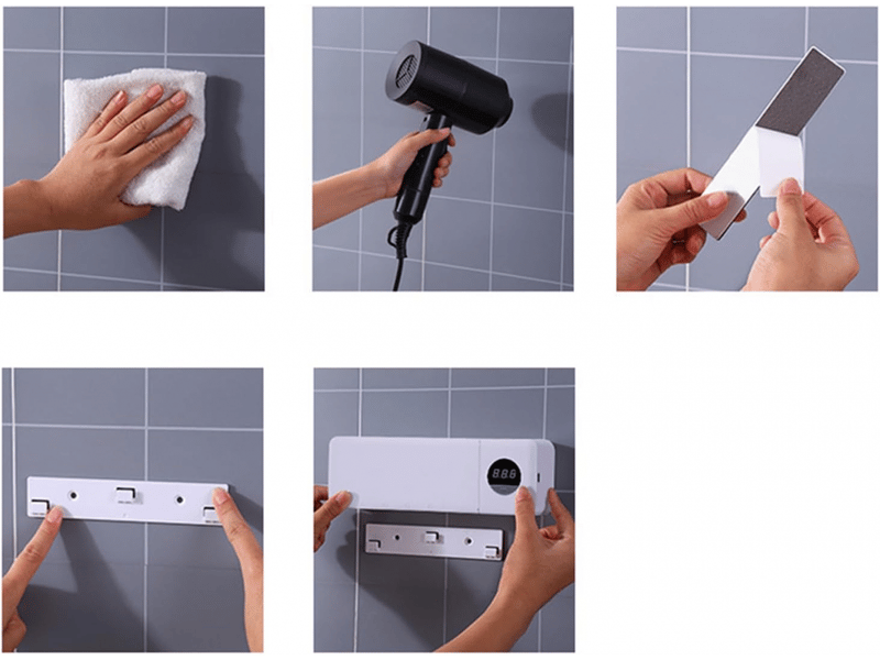 Support mural pour brosse à dents | organiseur mural uvc, affichage numérique, séchage à l'air, accessoires de salle de bain pour , brosse à dents - Conforama E