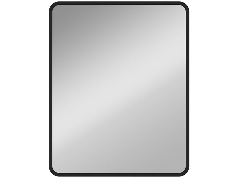  Miroir mural rectangulaire 50 x 40 cm, miroir décoratif moderne avec cadre en métal pour salon, entrée, couloir, noir  - Conforama A