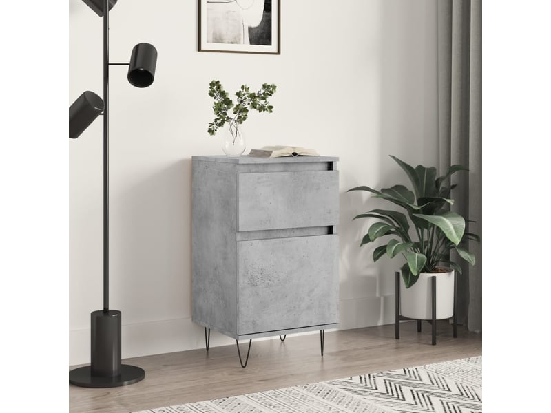  Buffet - bahut - meuble de rangement gris béton 40x35x70 cm bois d'ingénierie  - Conforama B