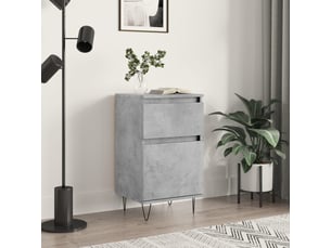 Buffet - bahut - meuble de rangement gris béton 40x35x70 cm bois d'ingénierie