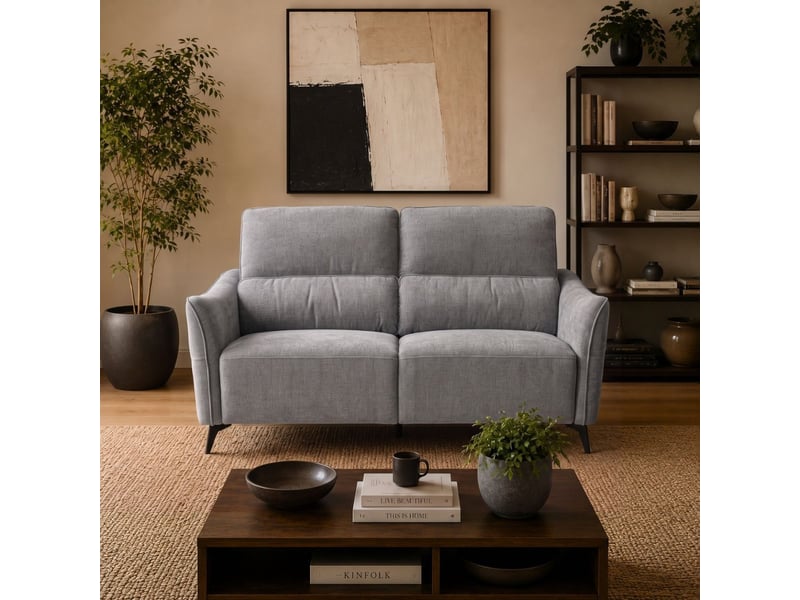  Canapé 2 places fixe tissu waterproof gris - garios GARIOS - Conforama C