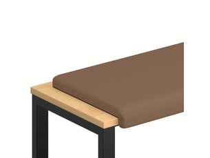 Coussin de banc, coussin d'assise, coussin de canapé simili cuir cappuccino profondeur 35 cm cf52908