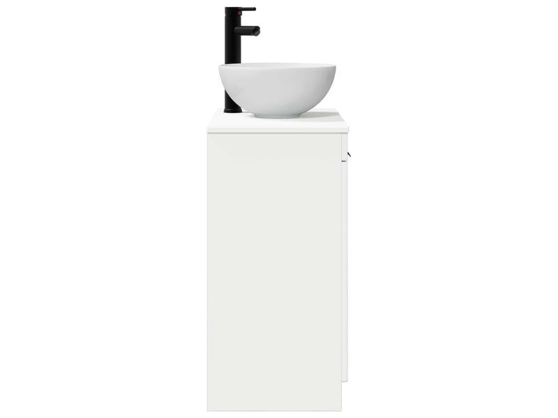  Meuble de salle de bain avec évier blanc brillant shl8413  - Conforama E