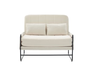 Canapé droit convertible <strong>MODENVIE</strong> <strong></strong> 2 places Tissu beige