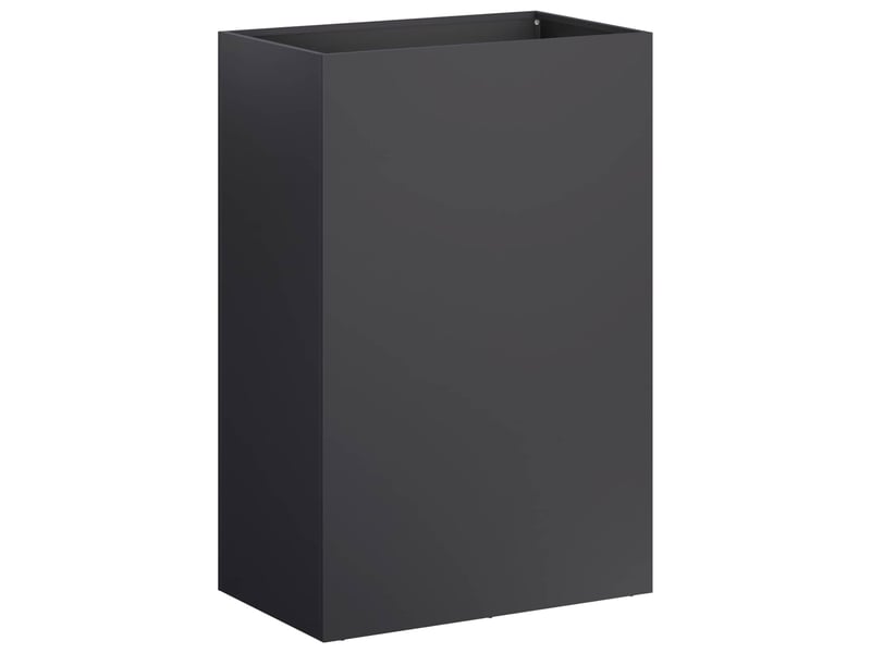 Jardinière - cache-pot de jardin noir 50 x 30 x 75 cm acier laminé à froid - Conforama A
