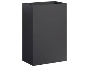 Jardinière - cache-pot de jardin noir 50 x 30 x 75 cm acier laminé à froid