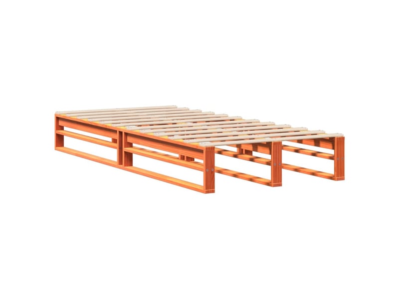  Lit simple- lit adulte -  cadre de lit sans matelas  marron 90x200 cm bois pin massif  - Conforama B