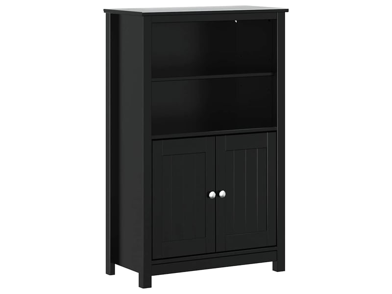 Ensembles de salle de bain, meubles de salle de bain 3 pcs berg noir bois de pin massif cf64778 - Conforama C