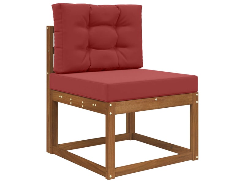 Coussin de canapé d'extérieur, coussin de chaise polyester bordeaux 60 x 60 cm cf54048 - Conforama C